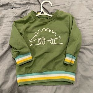 Little Me Green Dinosaur Sweatshirt